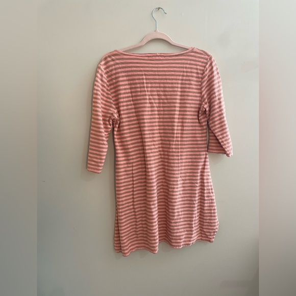 Cut • Loose Pink and Brown Striped T Shirt with 3/4 Sleeves - Picture 4 of 4